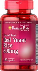 Red Yeast Rice - Rød Gær Ris 600 mg 120 Kapsler