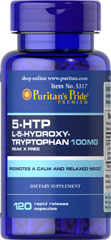 5-HTP 100 mg 120 Kapsler Puritans Pride