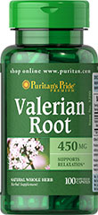 Valerian Root - Valeriaan Wortel 450 mg 100 Capsules